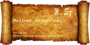 Mellner Szimóna névjegykártya